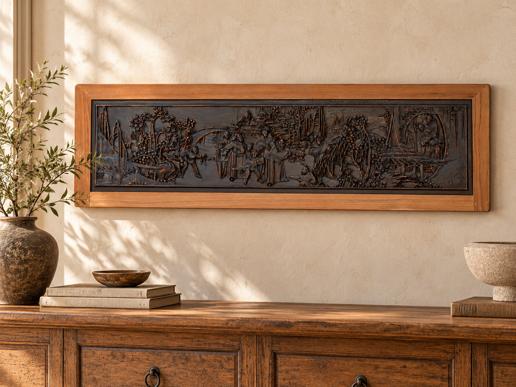 Finely Carved Chinese Wall Panel