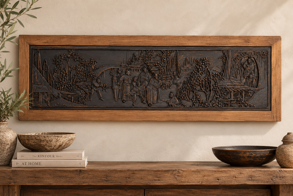 Vintage Chinese Courtyard Wall Carving (Trade)