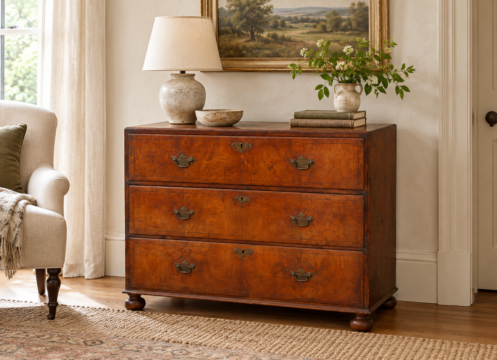 18th Century English Burr Walnut Dresser
