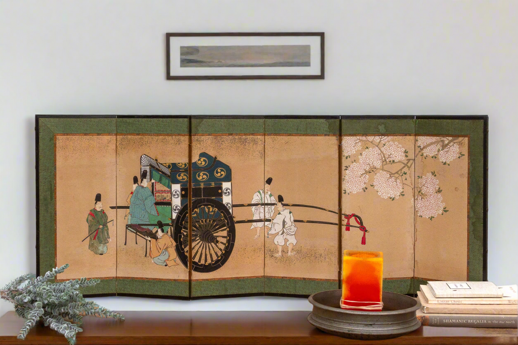 Fine Japanese 6-Panel Byobu Screen (Trade)