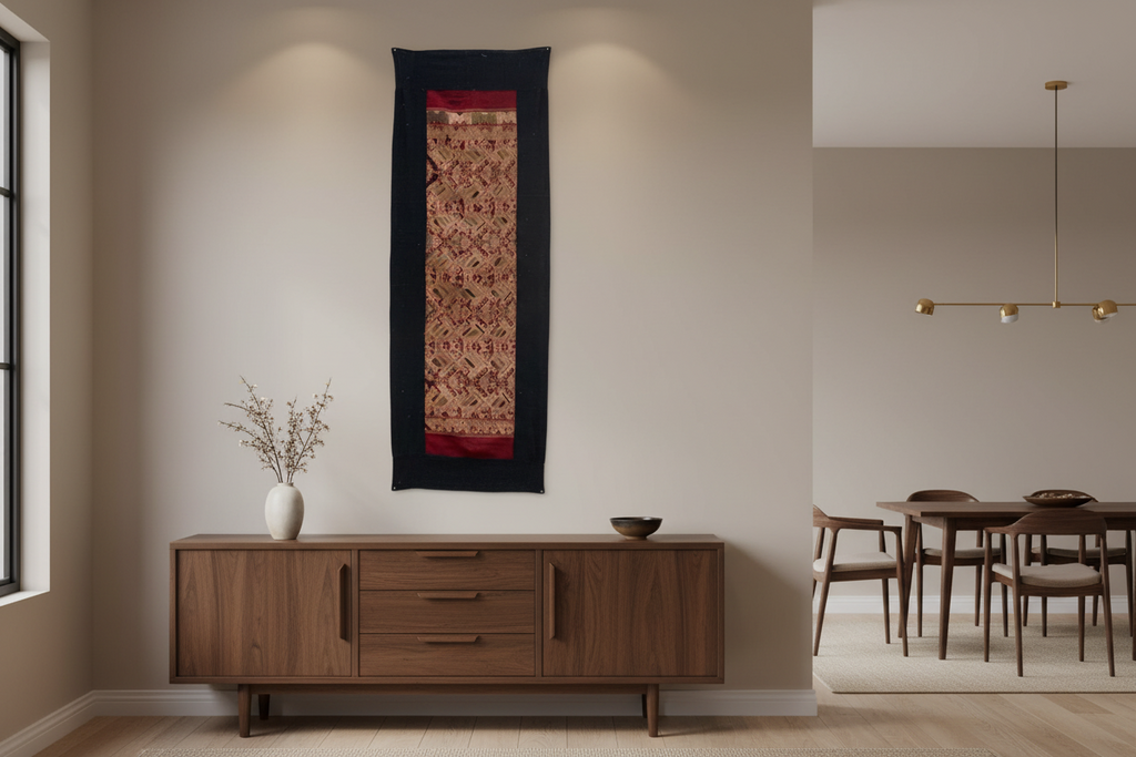 Finely Embroidered Silk Runner From Laos (Trade)