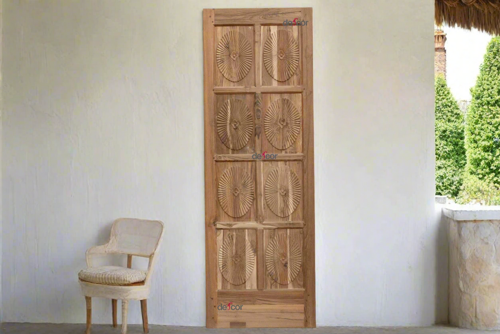 Handcarved Teak Indo-Portuguese Tall Door (Trade)