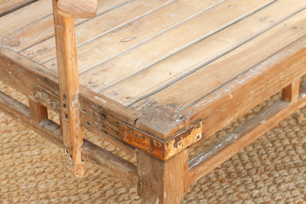 Antique Indian Raj Teak Bench