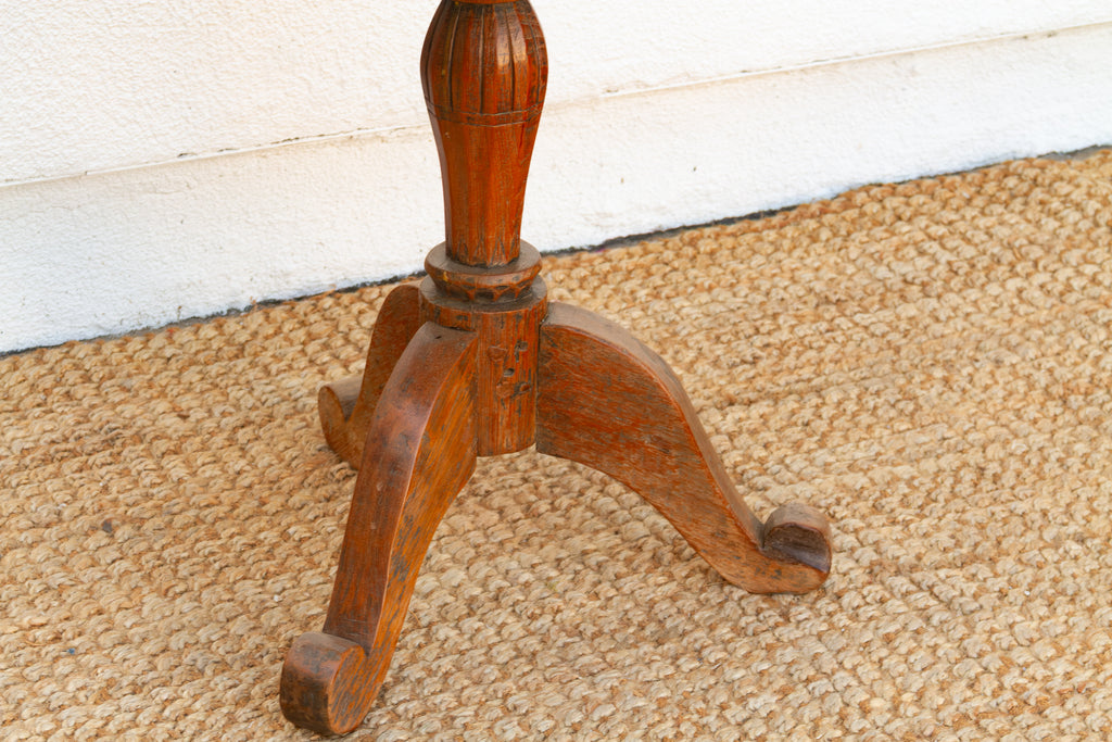 Antique Colonial Teak Round End Table
