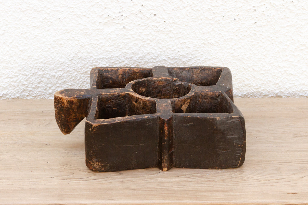 Farmhouse Hand Carved Spice Tray (Trade)