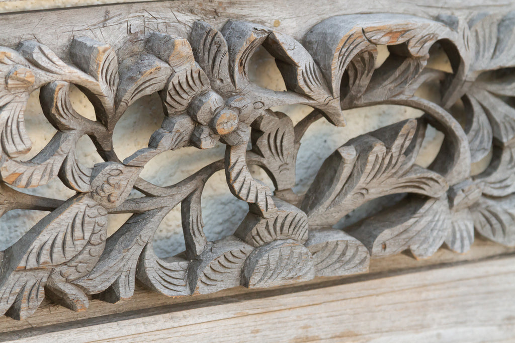 Oxidized Teak Wood Carved Wall Art