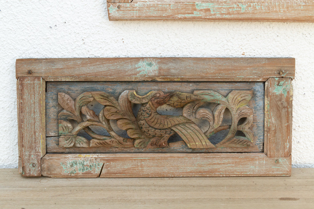 Ornate Finely Carved Asian Panels, Set of 2
