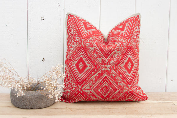 Elena Tenejapa Silk Embroidered Pillow Cover