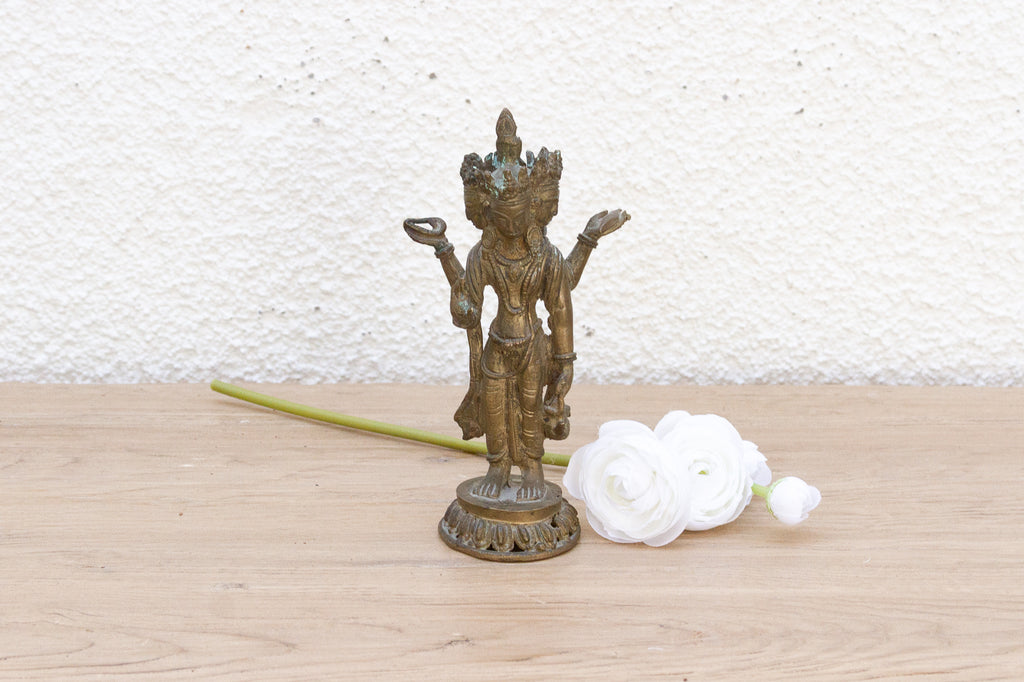 Petite Antique Nepalese Brahma Statue (Trade)