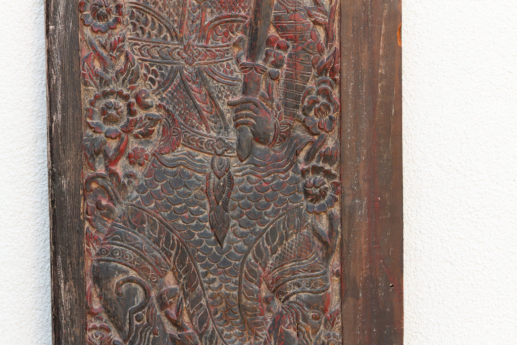 Antique Thai Carved Door 