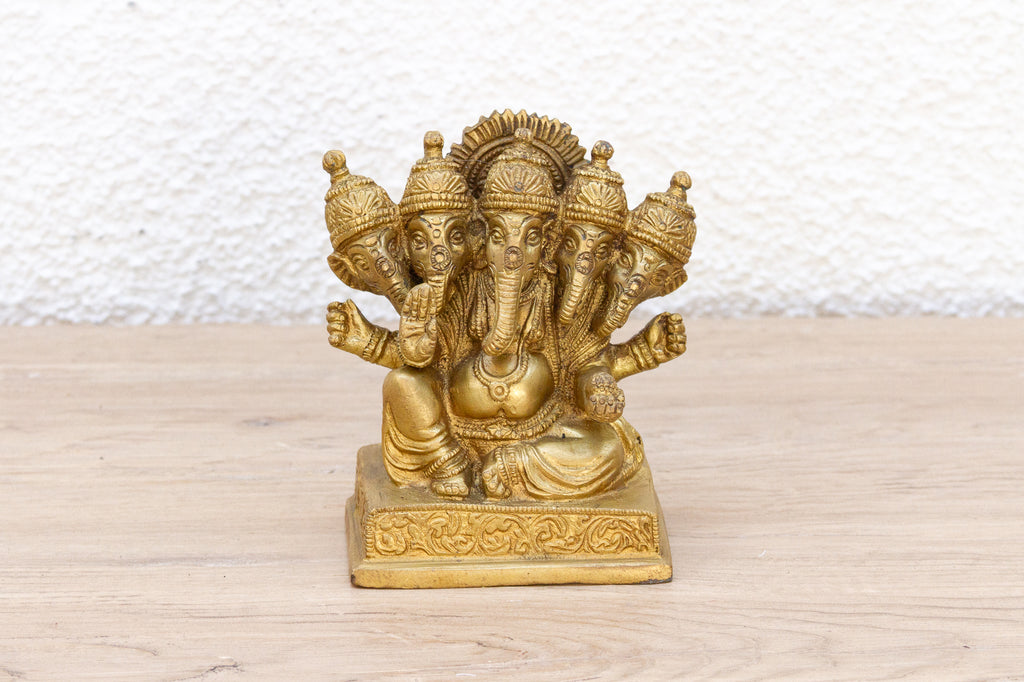 Antique Five-Headed Guardian Ganesha Statue (Trade)