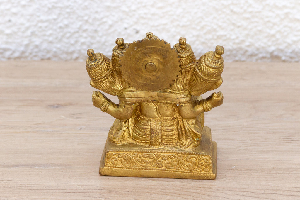 Antique Five-Headed Guardian Ganesha Statue (Trade)