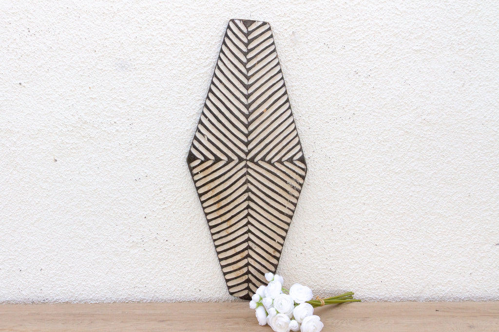 Hand Carved African Wooden Shield Wall Art