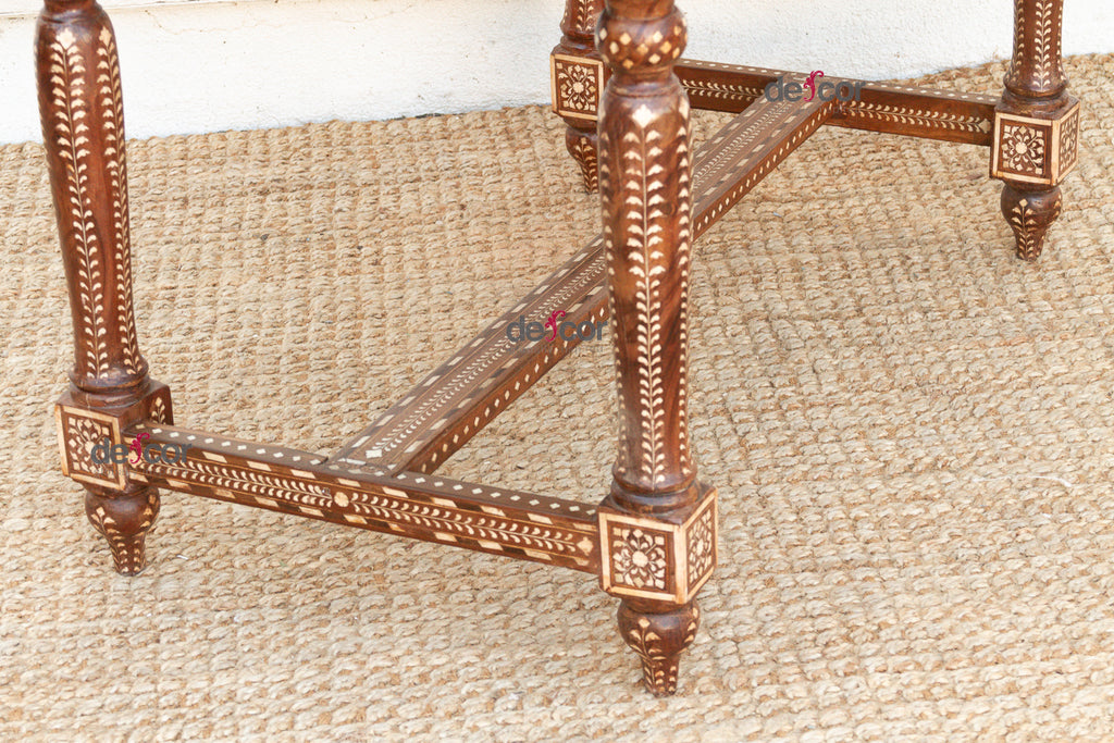 British Colonial Scalloped Inlay Design Writing Desk (Trade)