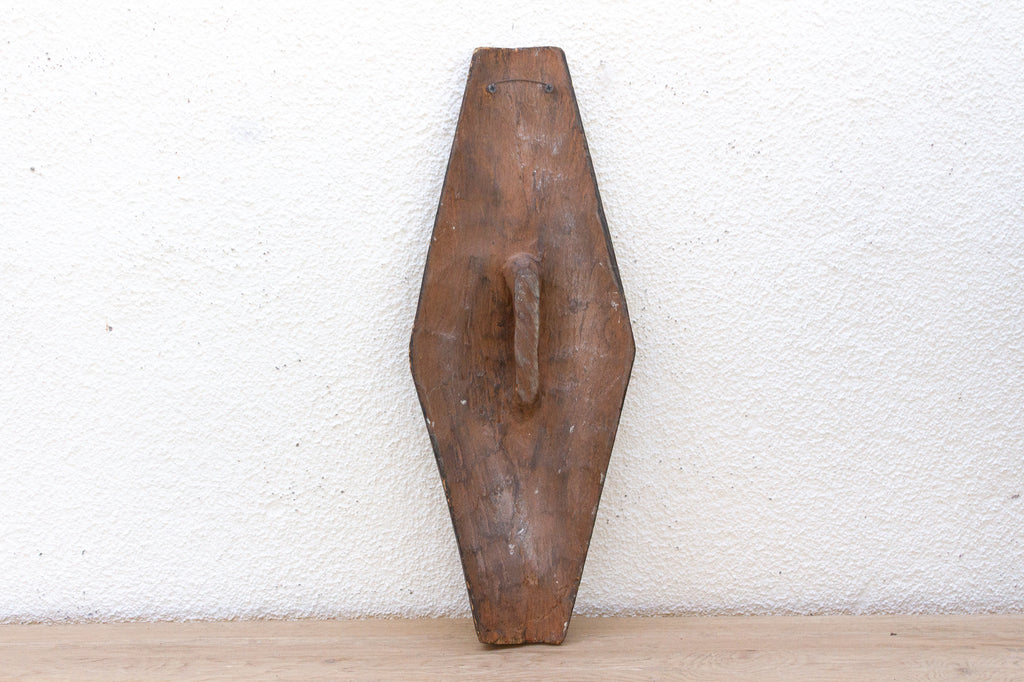 Black & White Carved African Shield