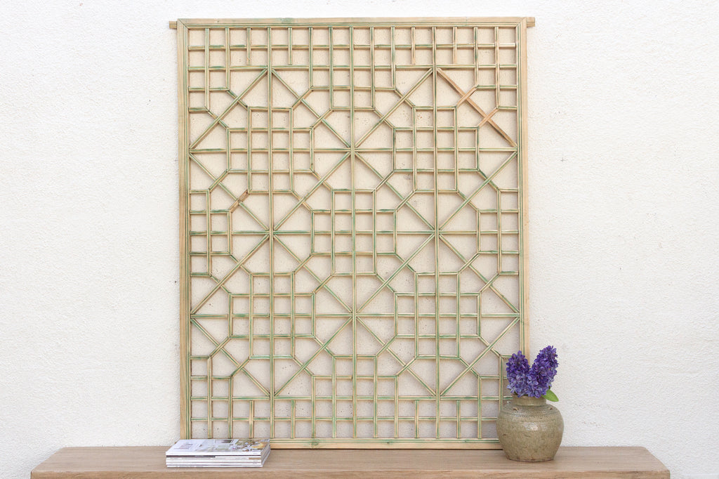 Antique Lattice Sunburst Wall Panel
