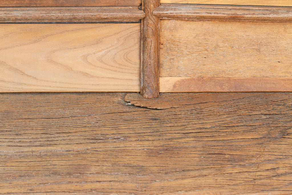 Rare 18th Century Oxidized Elm Theater Bench