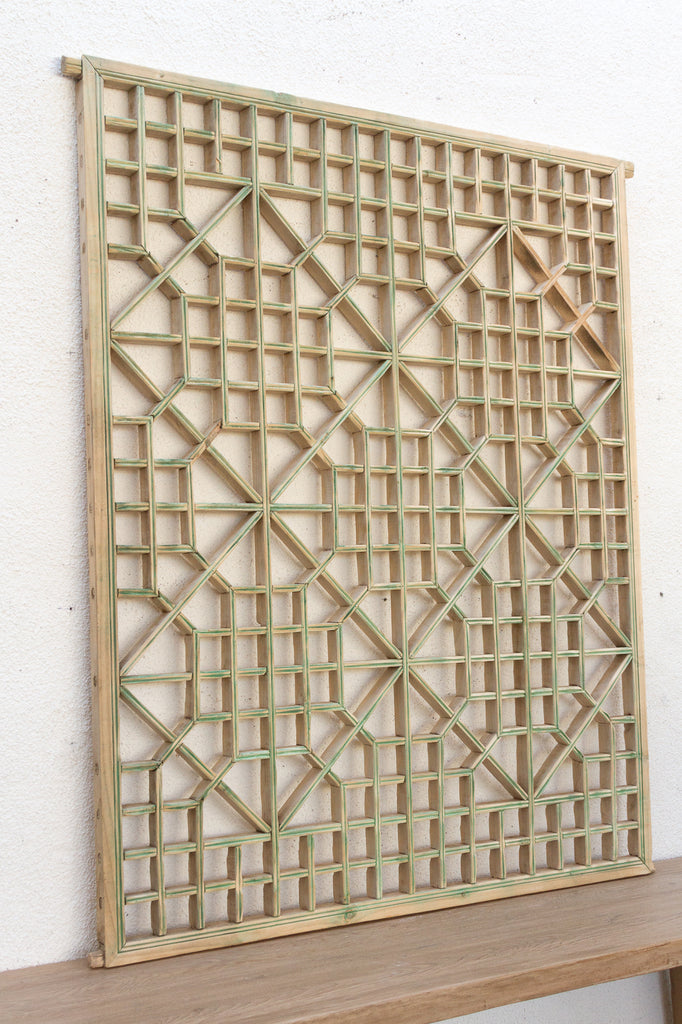 Antique Lattice Sunburst Wall Panel