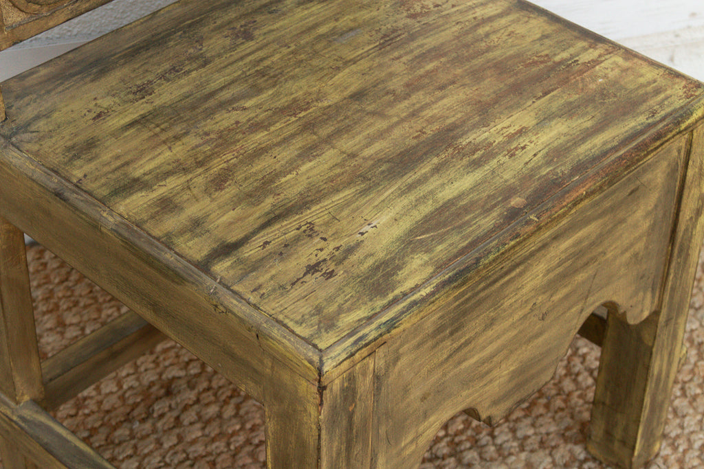 Carved Spanish Colonial Crest Chair (Trade)