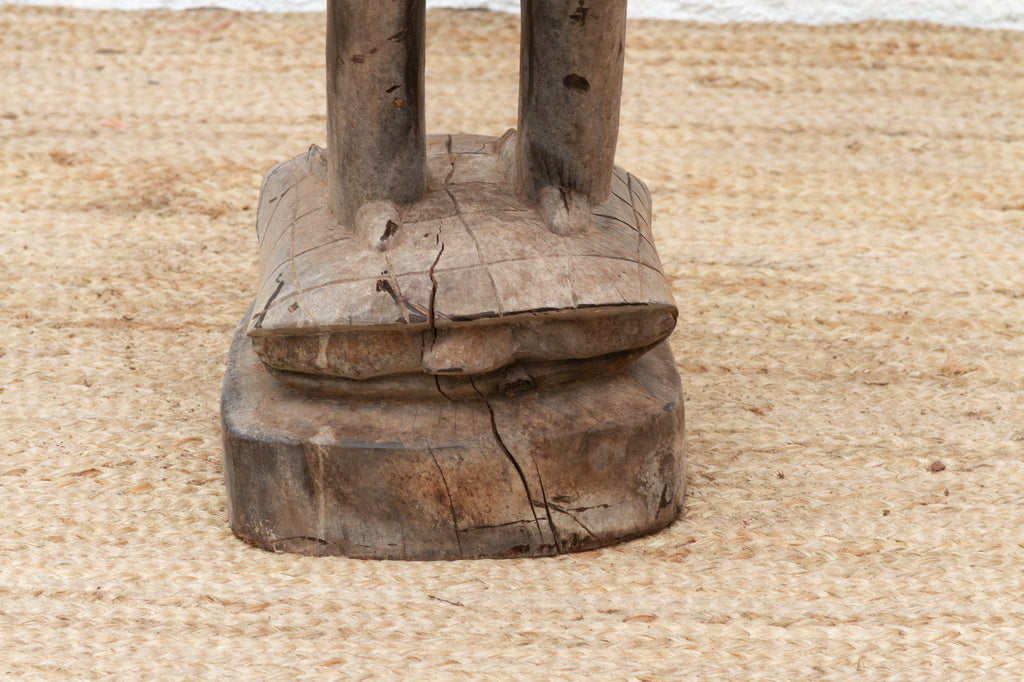 Antique Engraved Hornbill Statue with Rounded Neck