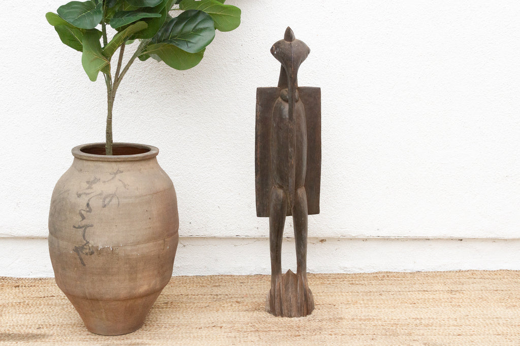 Senufo Spirit, Primitive Carved Wood Bird Statue