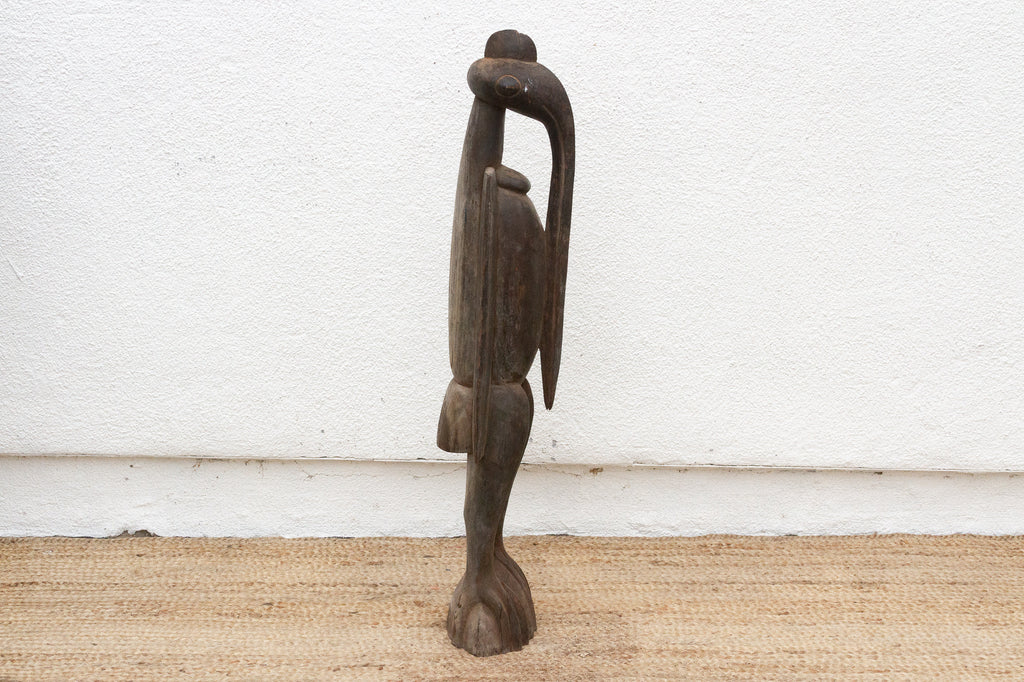 Senufo Spirit, Primitive Carved Wood Bird Statue