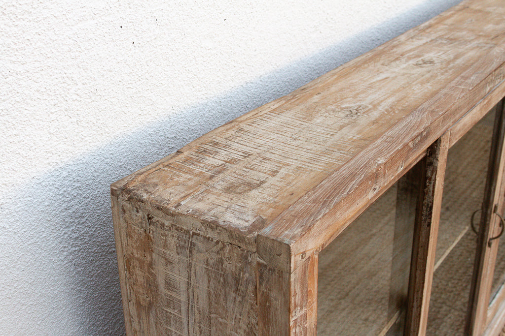 Long 20th Century Teak Sideboard with Glass Sliding Door (Trade)