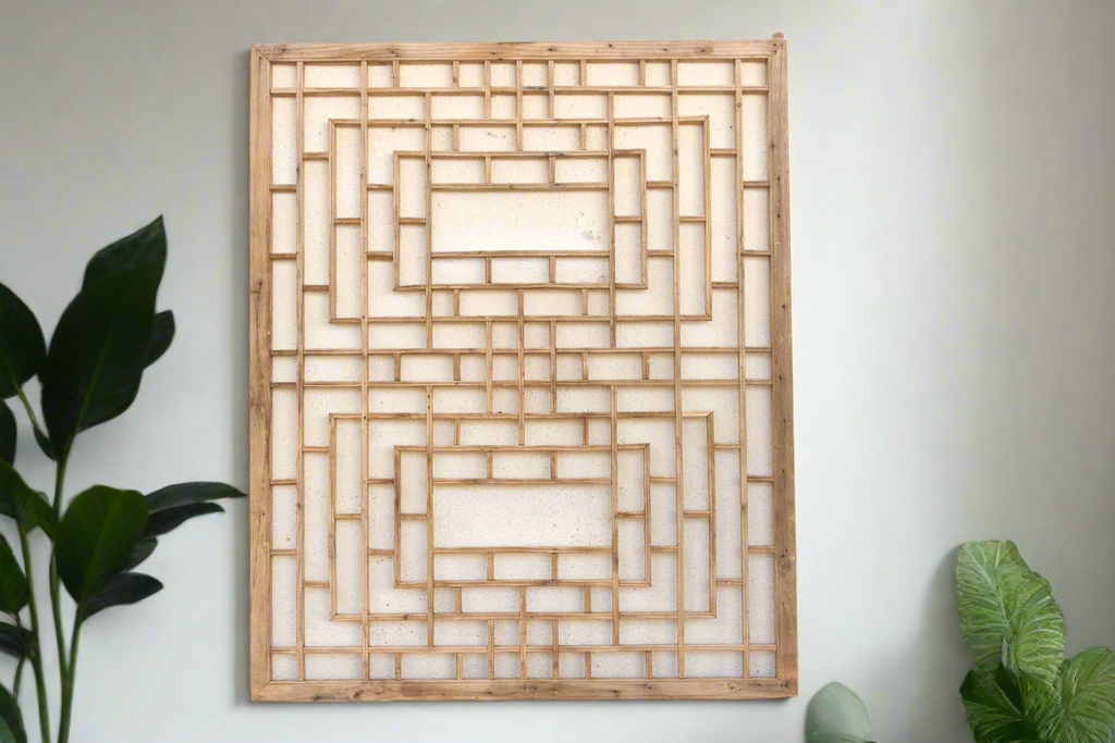 The Scholar's Screen, Antique Lattice Wall Art