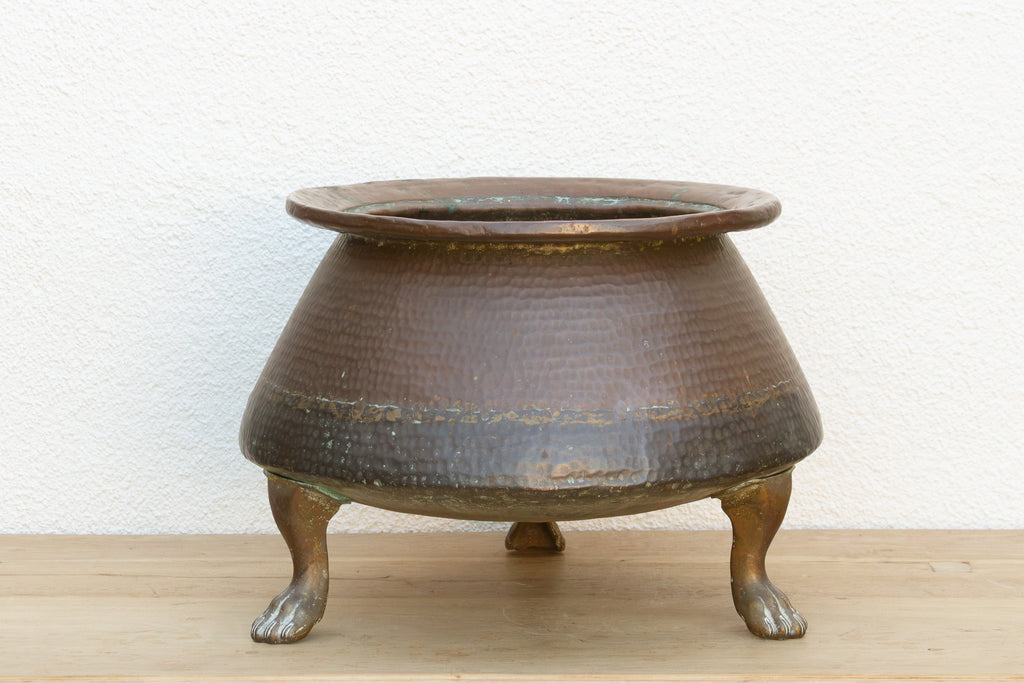 Large Antique English Copper Cauldron