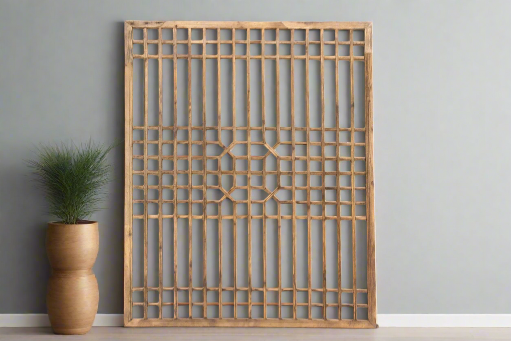 A Geometric Maze, Antique Lattice Wall Art