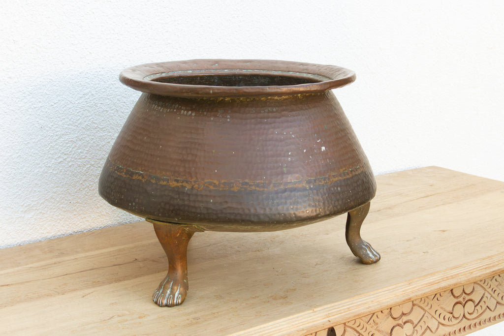 Large Antique English Copper Cauldron