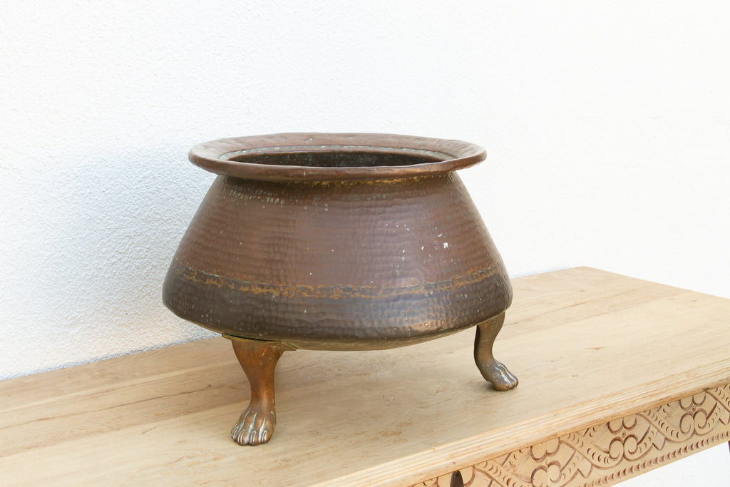 Large Antique English Copper Cauldron