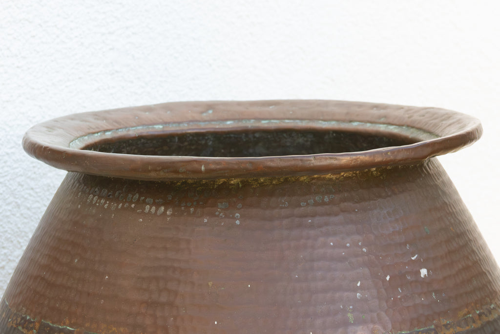 Large Antique English Copper Cauldron