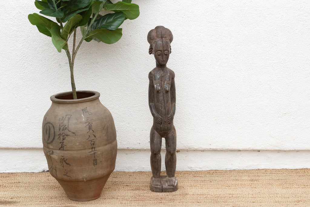 Antique Baule Female Figure w/Serene Expression