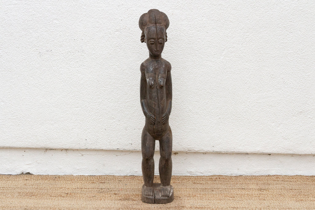 Antique Baule Female Figure w/Serene Expression