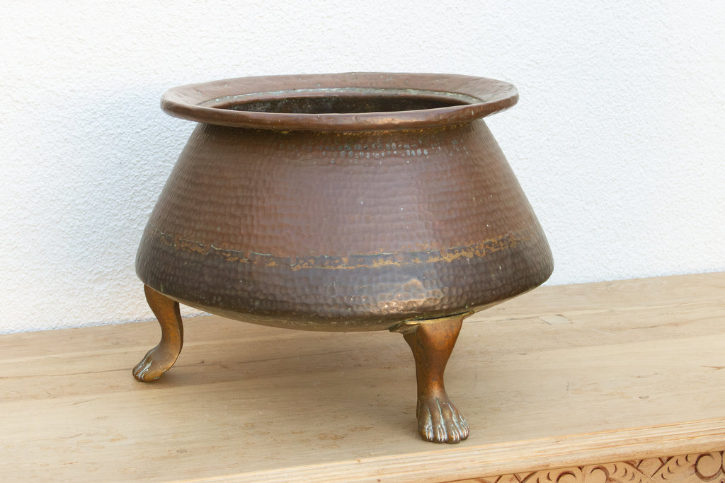 Large Antique English Copper Cauldron