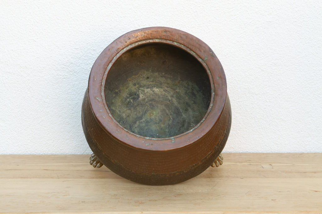 Large Antique English Copper Cauldron
