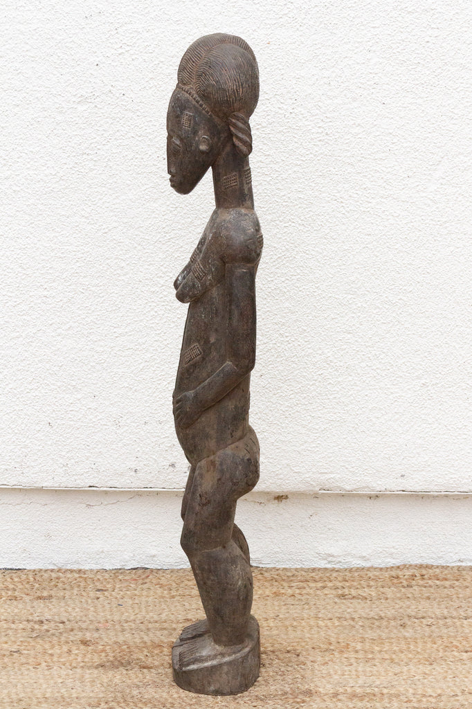 Antique Baule Female Figure w/Serene Expression