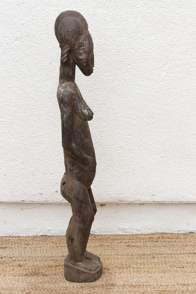 Antique Baule Female Figure w/Serene Expression