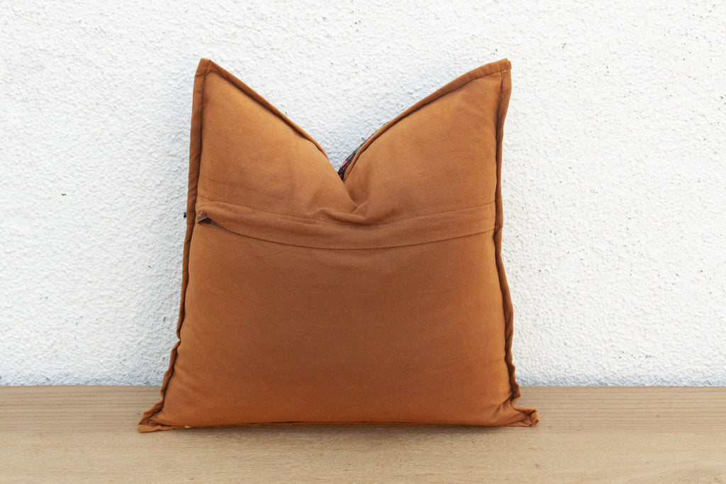 Hand Embroidered Cross Motif Antique Jaisalmer Pillow (Trade)