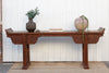 Long Antique Heavily Carved Altar Console