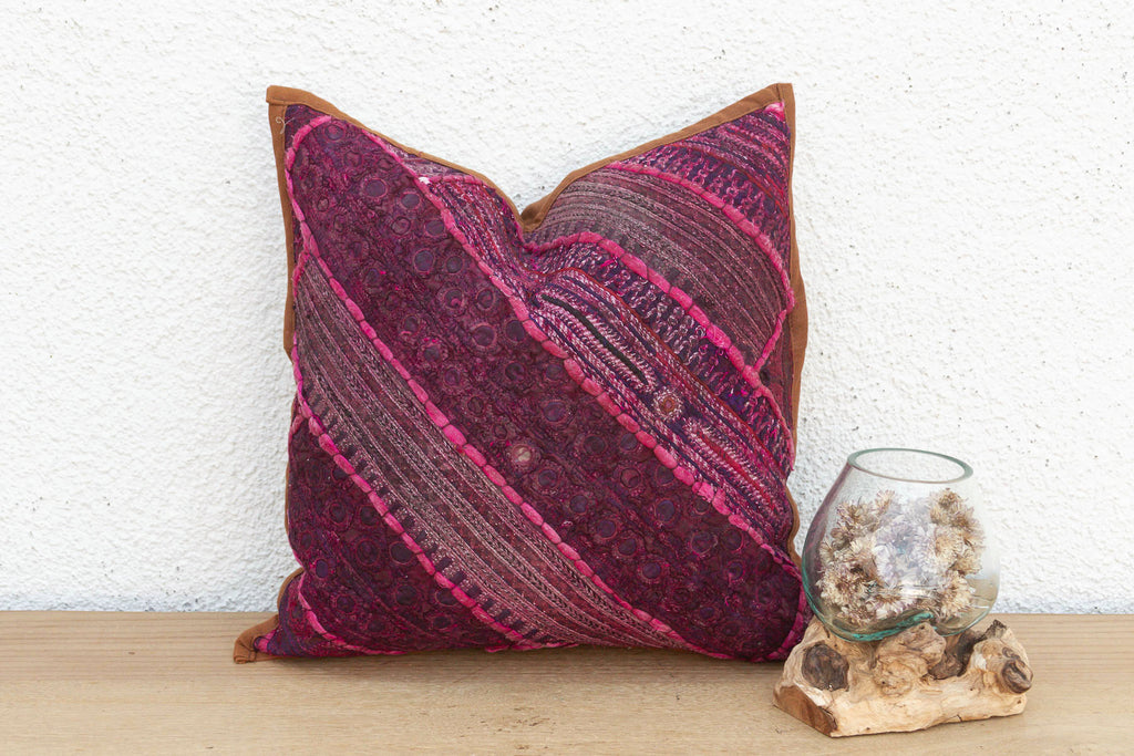 Royal Magenta Antique Jaisalmer Pillow (Trade)
