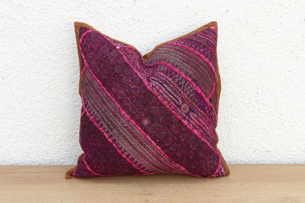 Royal Magenta Antique Jaisalmer Pillow (Trade)