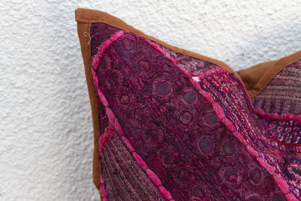 Royal Magenta Antique Jaisalmer Pillow (Trade)