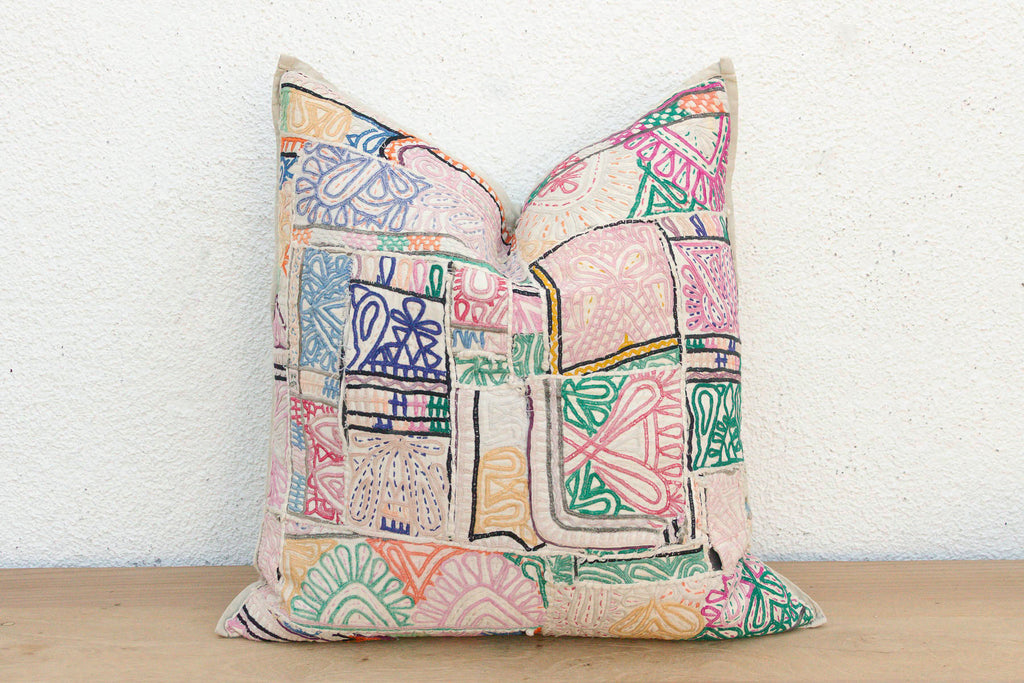 Large Earthy Rose Antique Jaisalmer Pillow