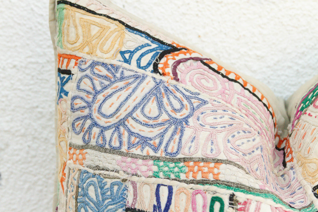 Large Earthy Rose Antique Jaisalmer Pillow