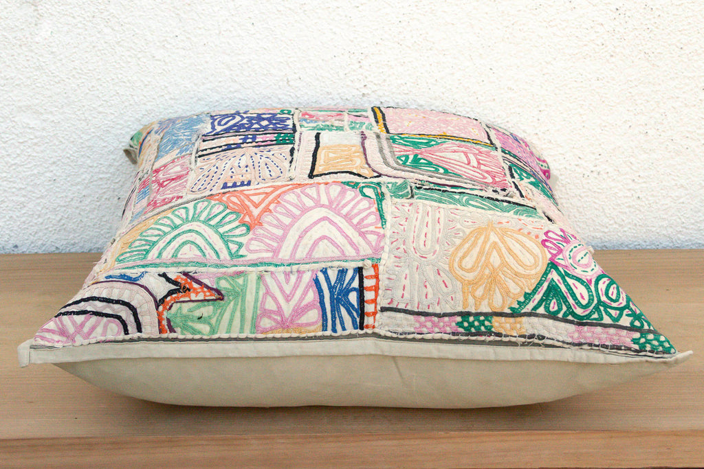 Large Earthy Rose Antique Jaisalmer Pillow
