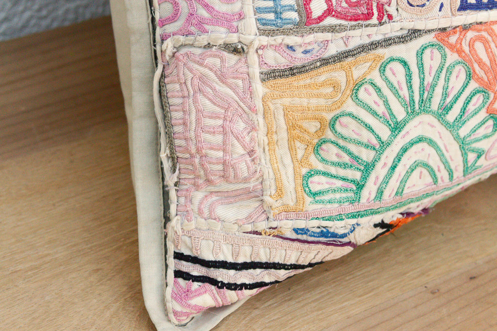 Large Earthy Rose Antique Jaisalmer Pillow