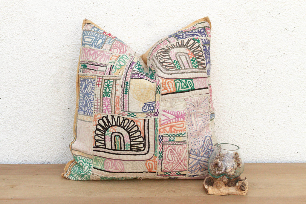 Large Pastel Heritage Antique Jaisalmer Pillow (Trade)