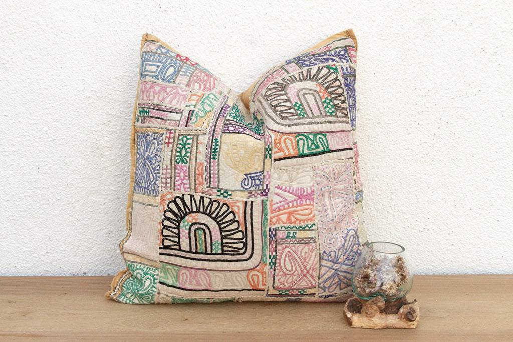 Large Pastel Heritage Antique Jaisalmer Pillow (Trade)